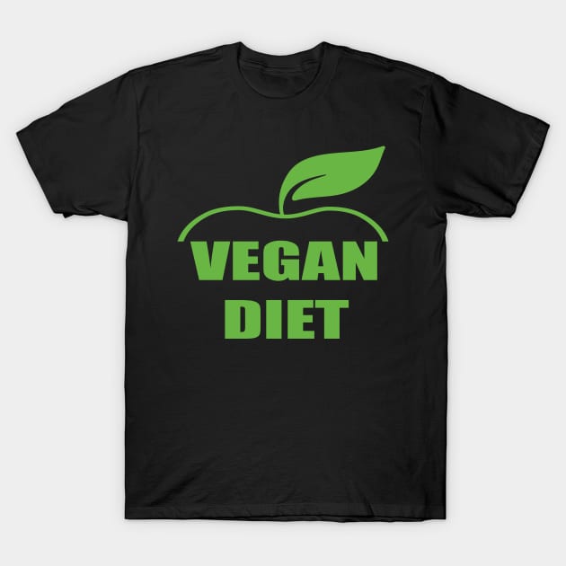 Vegan Diet Lover T-Shirt by JevLavigne